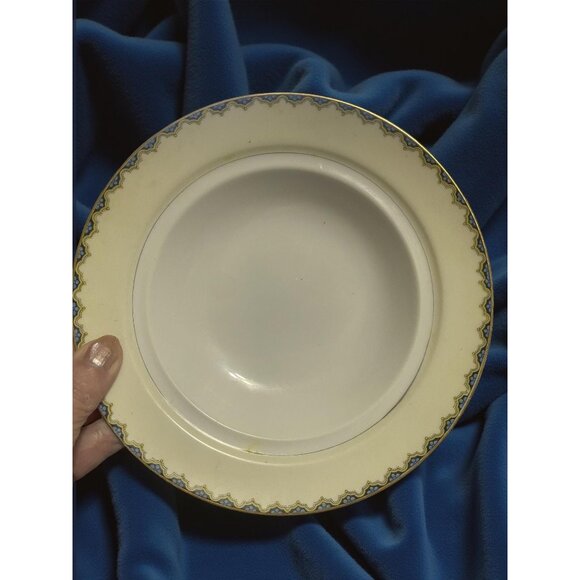 Vintage Covered Butter Dish – Noritake Japan Romeo, Cottagecore Blue Gold China, - Picture 4 of 9